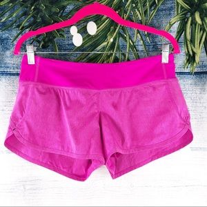 LULULEMON SPEED SHORT RARE PARIS STRIPE PINK AD042